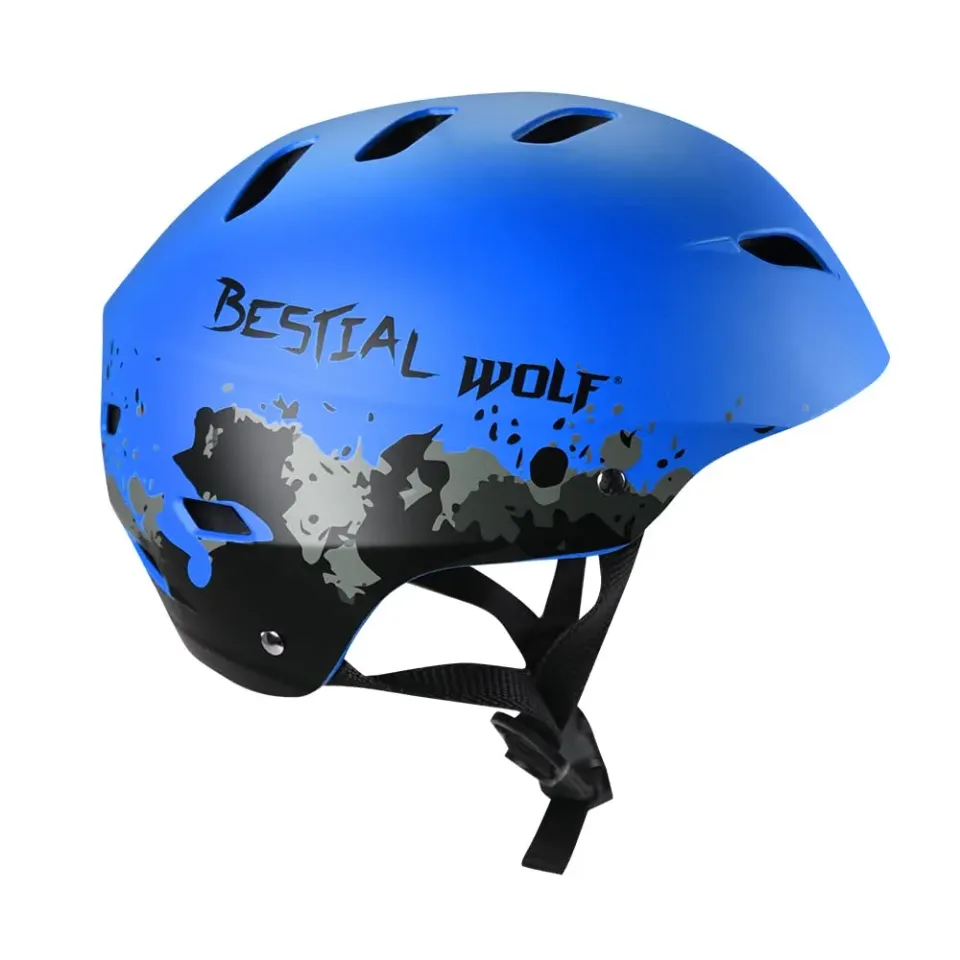 Bestial Wolf Shell casco skate blu opaco regolabile