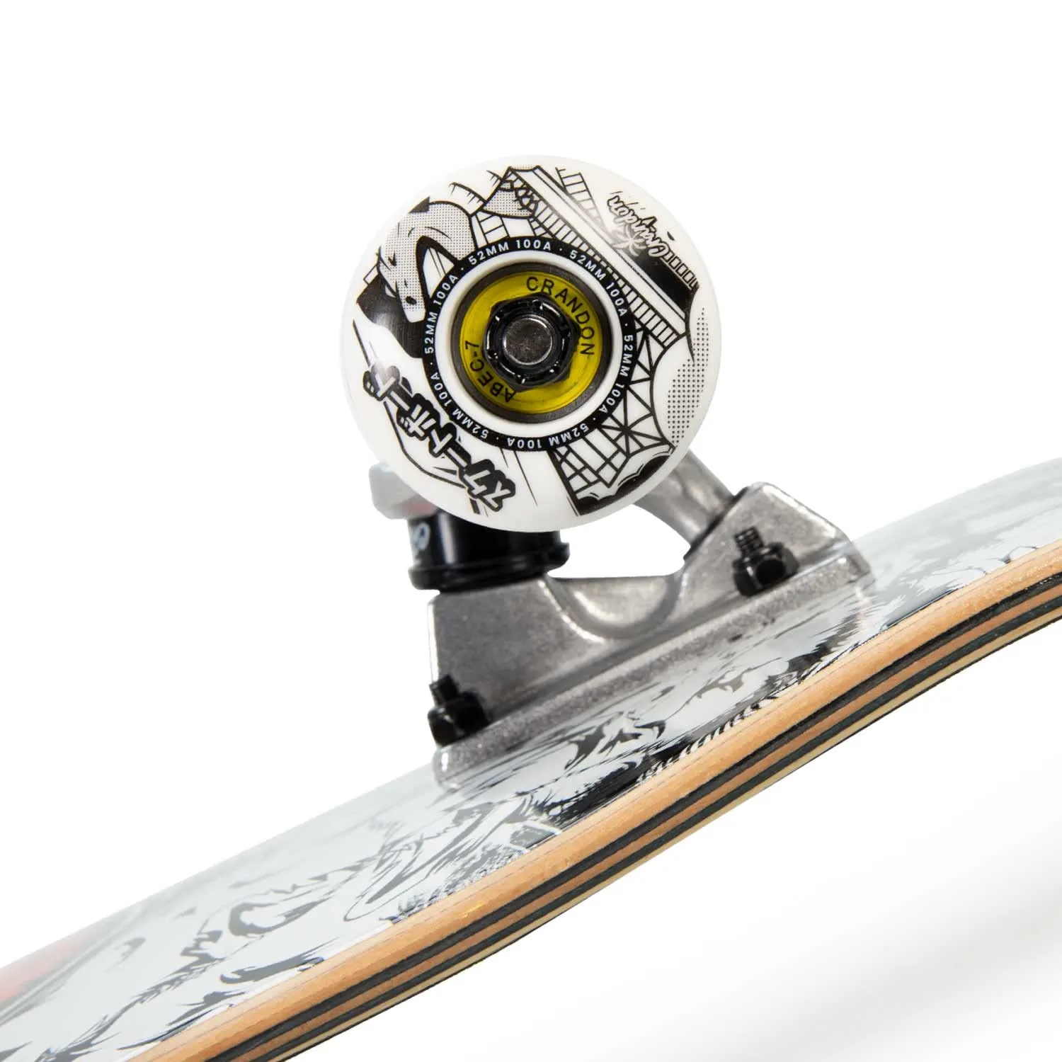 Bestial Wolf Urban skateboard completo 8" nero rosso