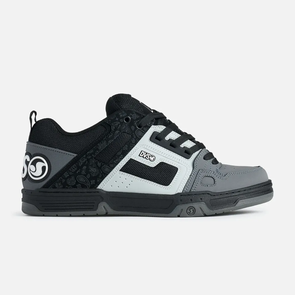 DVS Comanche scarpe skate black charcoal grey pelle