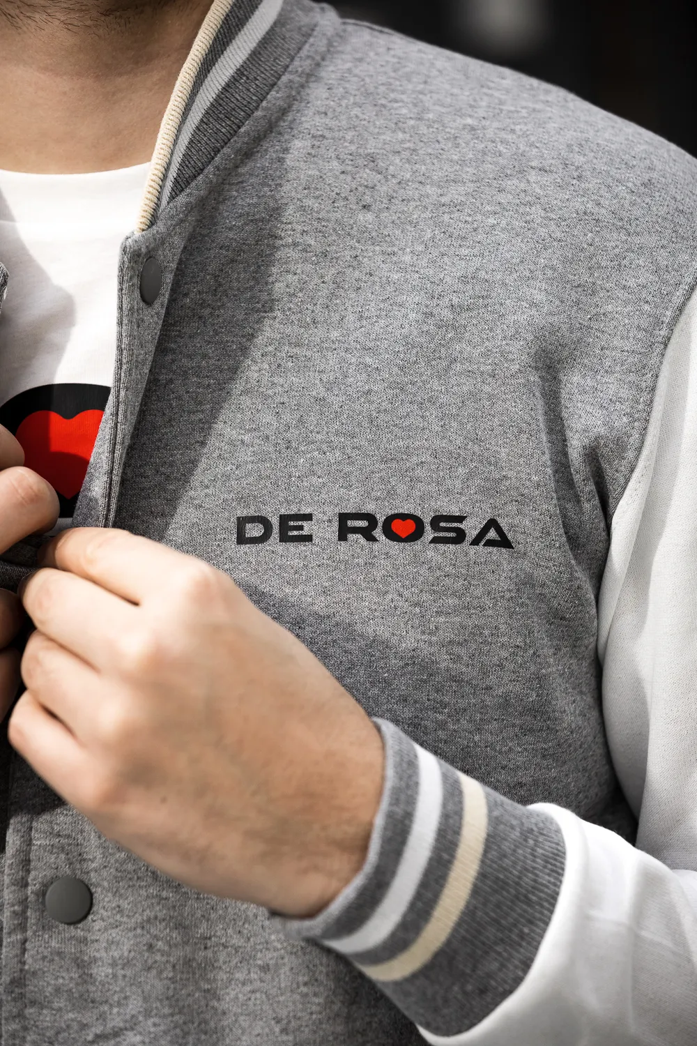 De Rosa 2026 Varsity Jacket giacca grigia bottoni