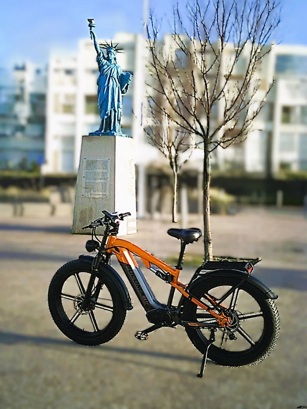 Puluma PH003 ebike fat bike arancione 26" biammortizzata