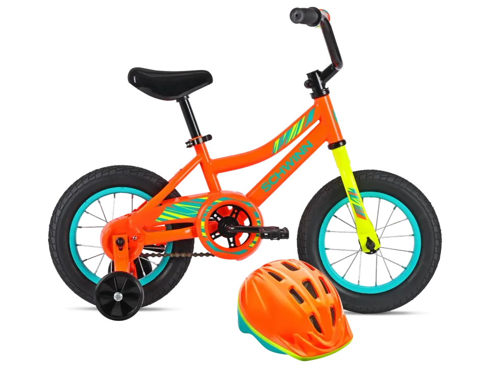 Schwinn My First Bike bici bambino arancione 12" con casco