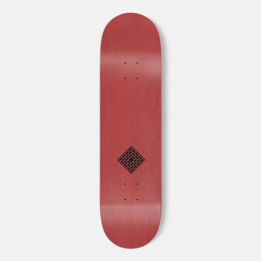 The National Logo Gloss tavola skateboard 8.0" rossa concave medio