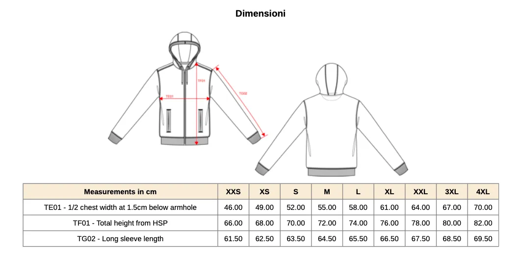 De Rosa Zip Hoodie felpa con cappuccio cotone bio con zip