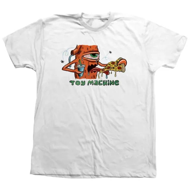 Toy Machine Pizza Tee t-shirt cotone Leo Romero da skate
