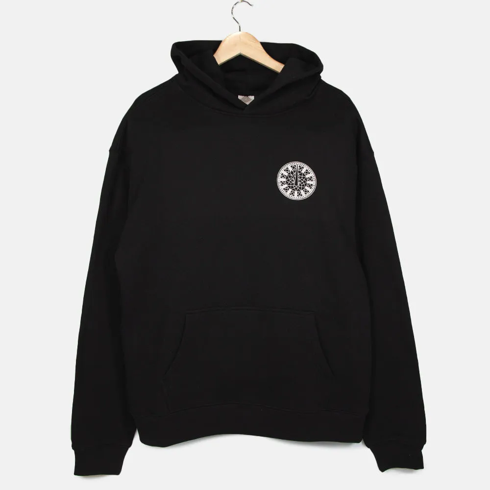 The National Skateboard Co. Liver Building felpa cappuccio nera 320 GSM