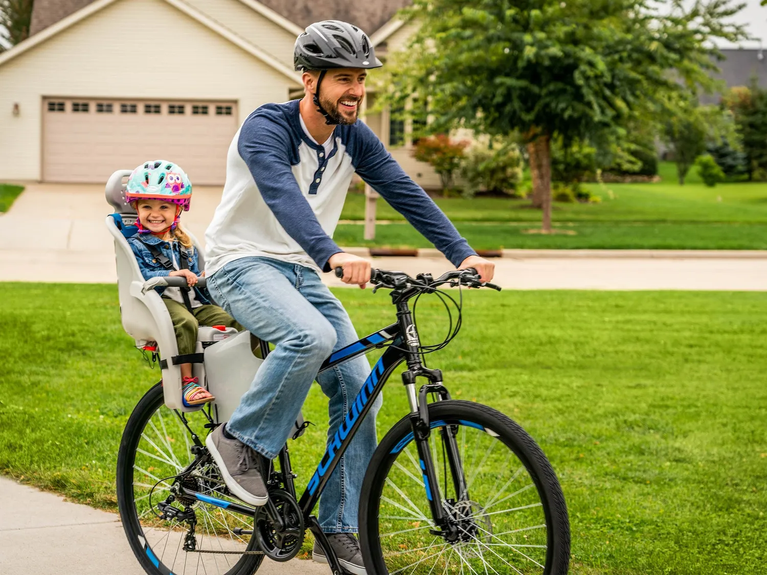 Schwinn Deluxe seggiolino bici grigio imbottito