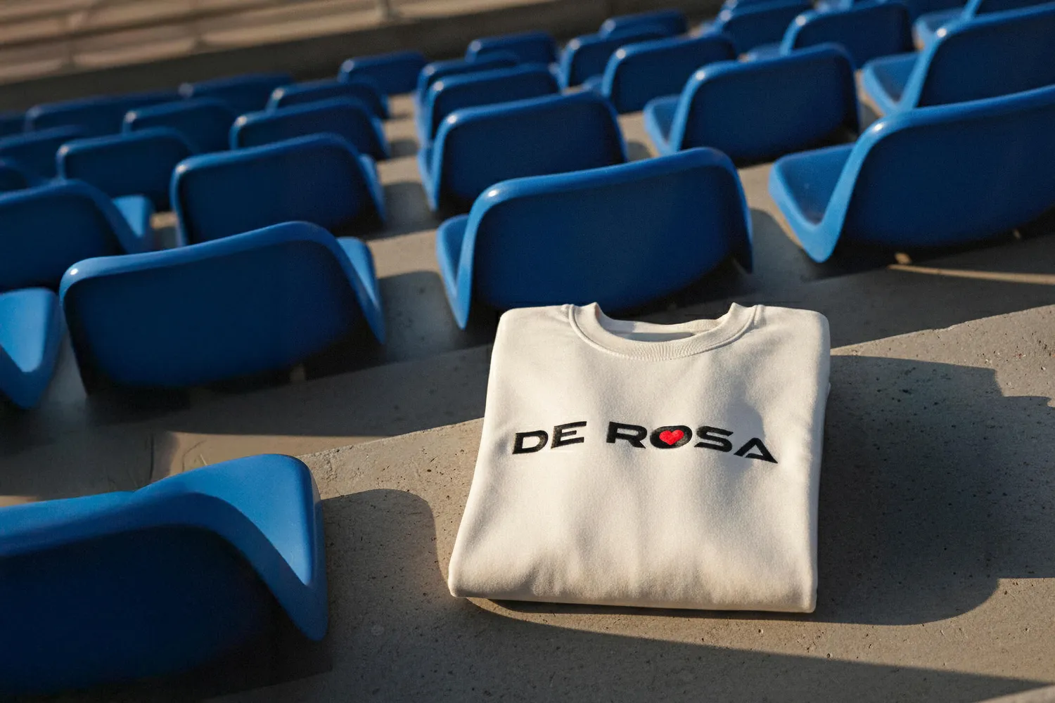 De Rosa Embroidered Crewneck felpa girocollo cotone bio