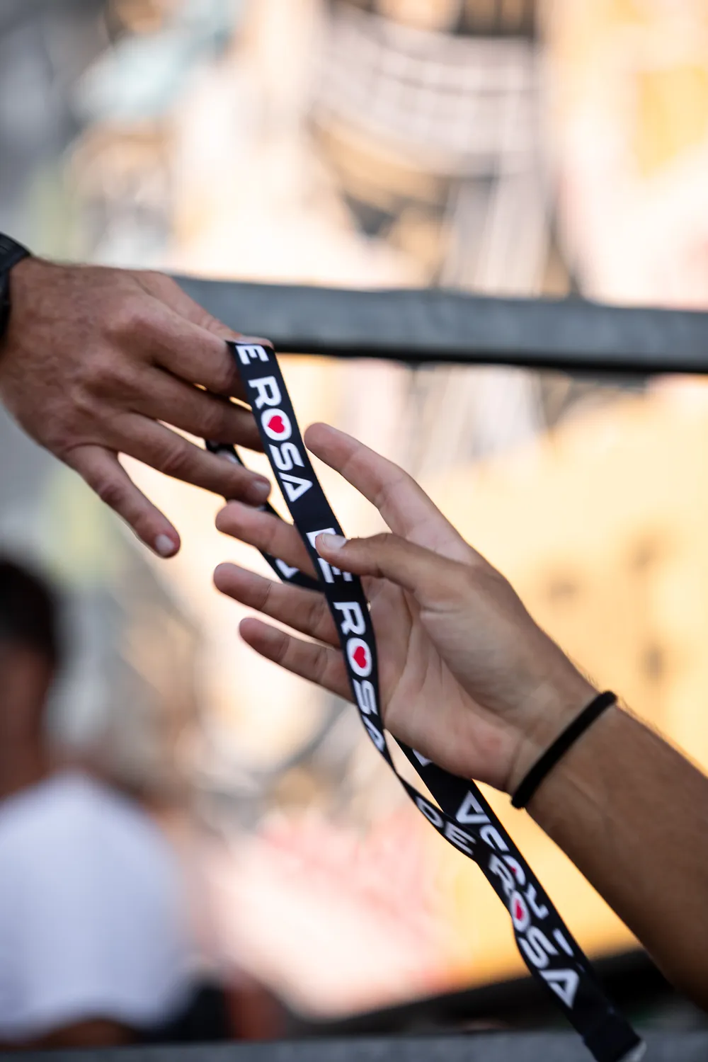 De Rosa Lanyard laccetto portachiavi collo cuore rosso