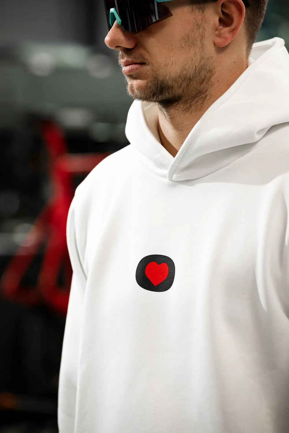 De Rosa Heart Hoodie felpa cappuccio unisex cuore