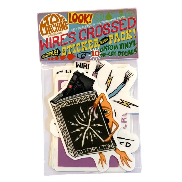 Toy Machine Wires Crossed sticker pack adesivi skate vinile