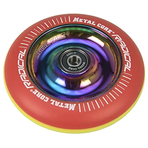Bestial Wolf ruota 110 mm metallo rasta fluo