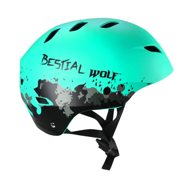 Bestial Wolf Shell casco skate menta opaco regolabile