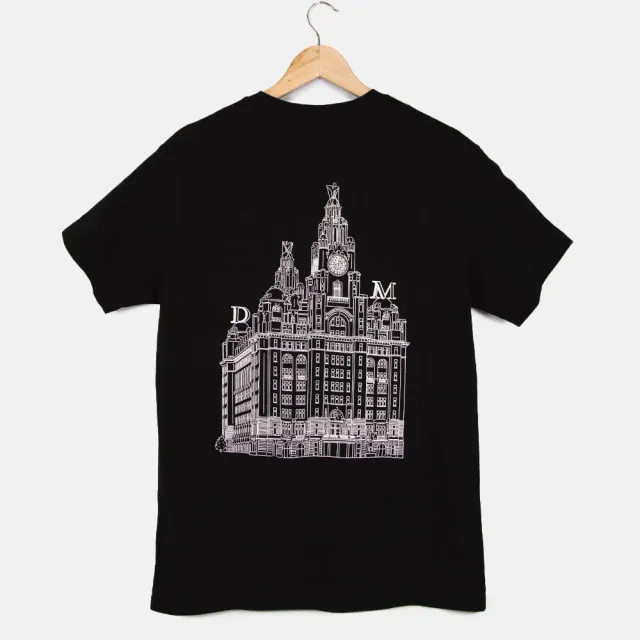 The National Skateboard Co. Liver Building t-shirt nera cotone