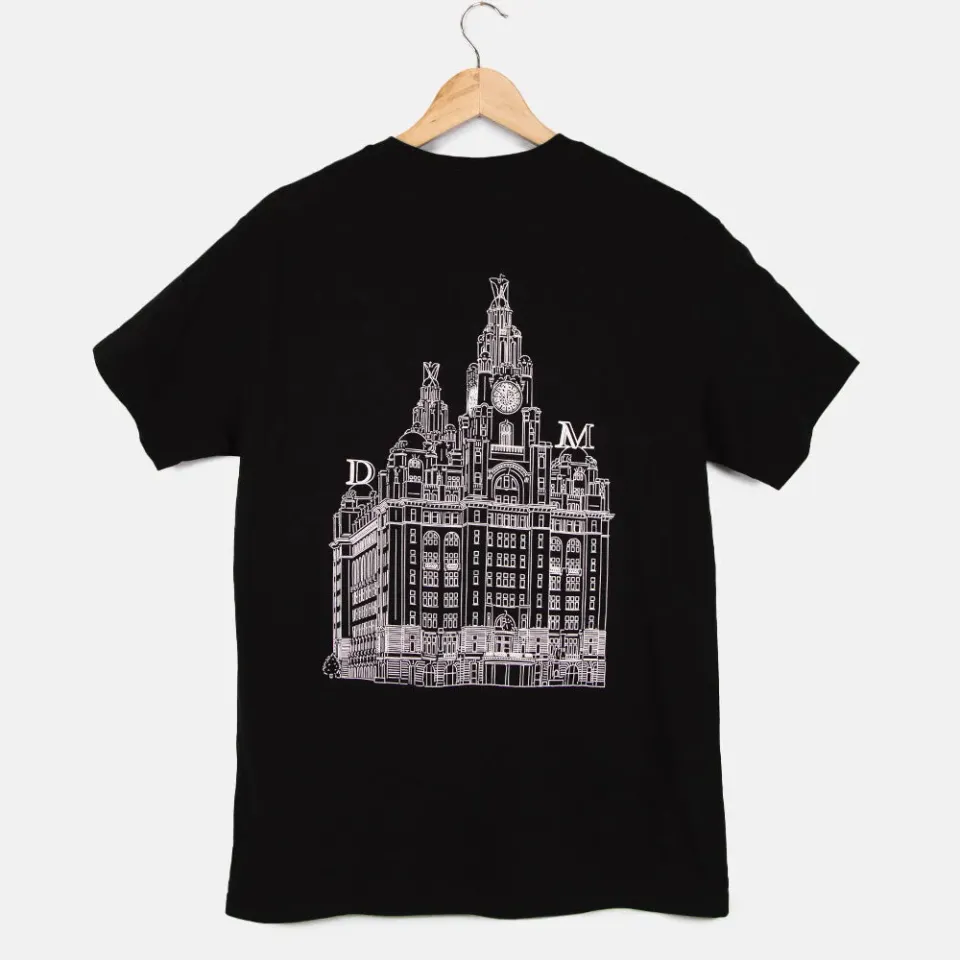 The National Skateboard Co. Liver Building t-shirt nera cotone
