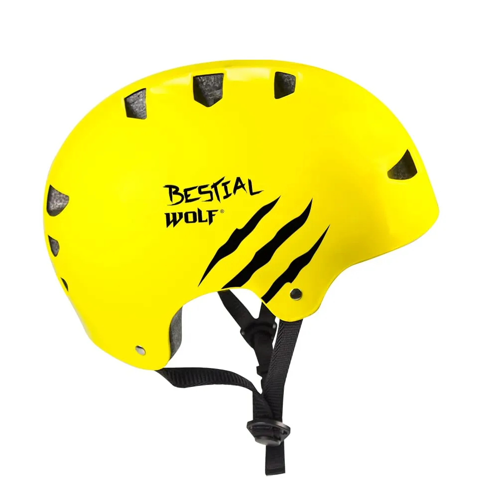 Bestial Wolf Skull casco skate regolabile omologato CE
