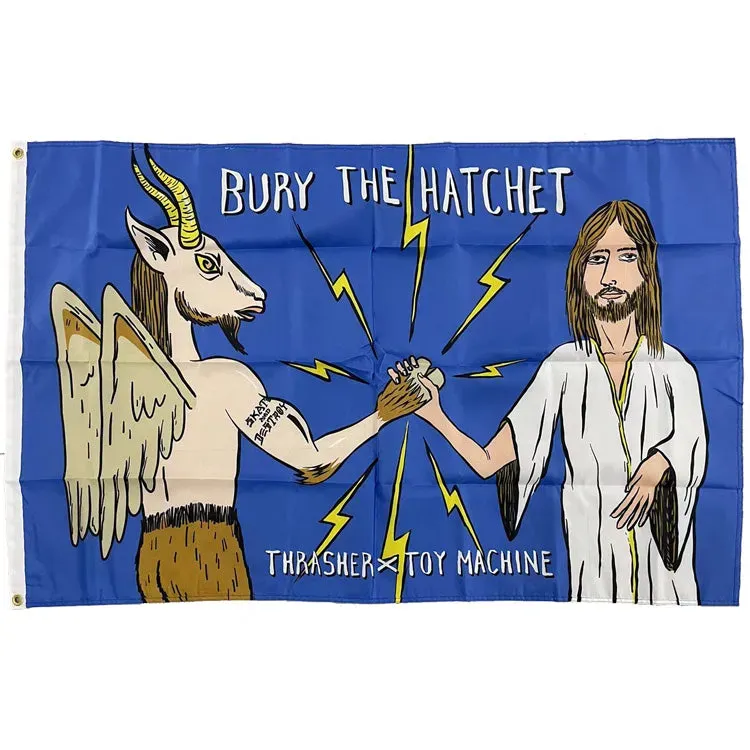 Toy Machine Bury The Hatchet X Thrasher BTH Flag Bandiera