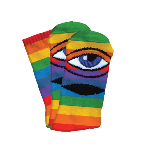 Toy Machine Sect Eye Rainbow calzini skate cotone elasticizzati