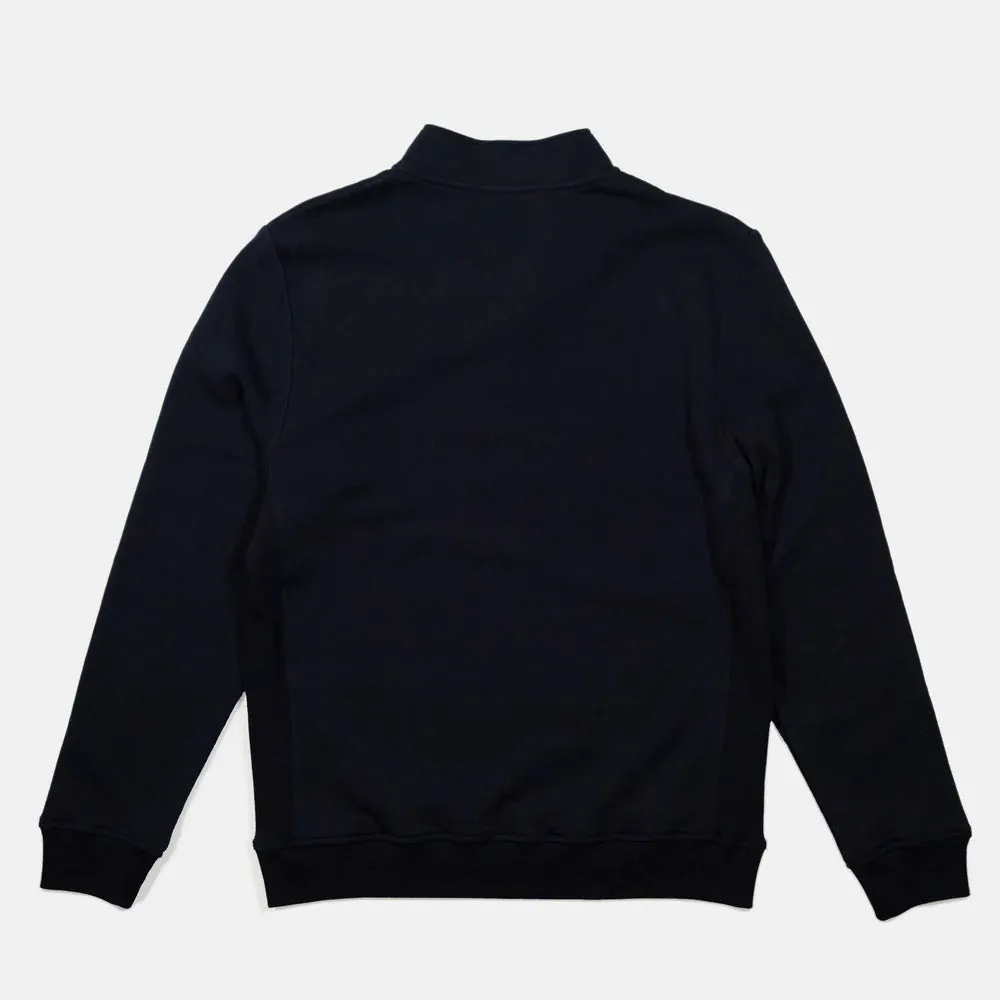 National Logo felpa mezza zip navy 450 GSM ricamo petto