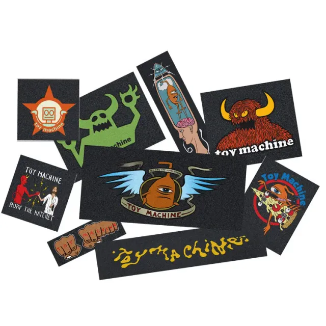 Toy Machine All Hail grip skateboard + sticker pack