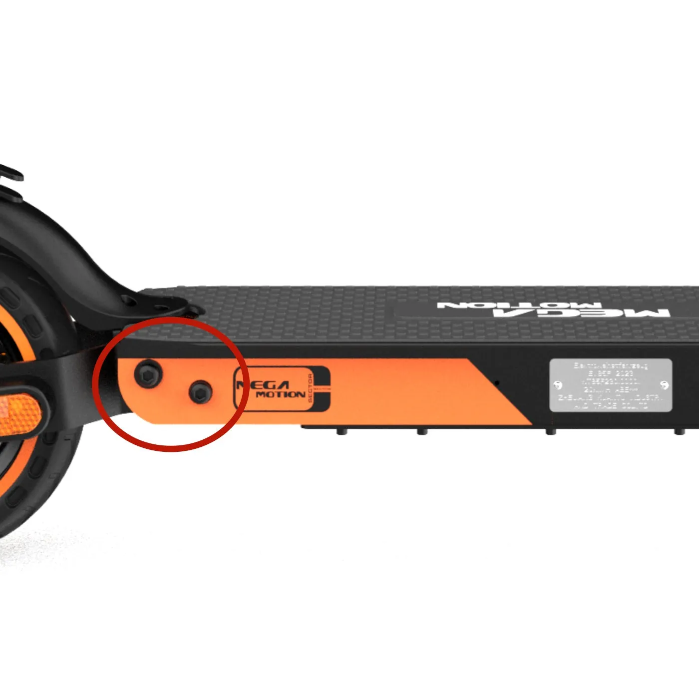 MEGA MOTION EV85F perno forcellone posteriore ricambio originale
