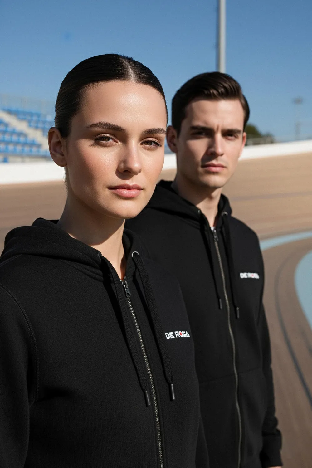 De Rosa Zip Hoodie felpa con cappuccio cotone bio con zip