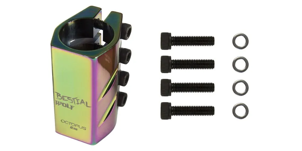 Bestial Wolf Octopus clamp monopattino 32mm arcobaleno