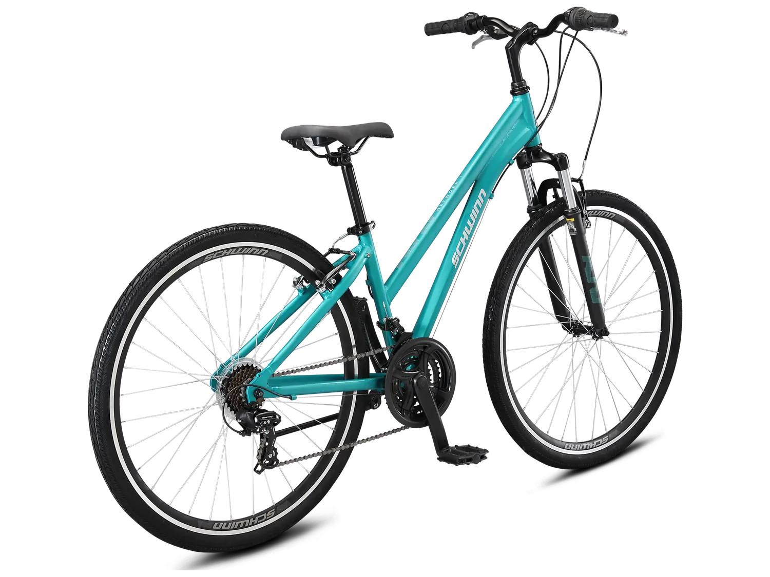 Schwinn Network 1.0 Bici Ibrida 700c Turchese Comfort