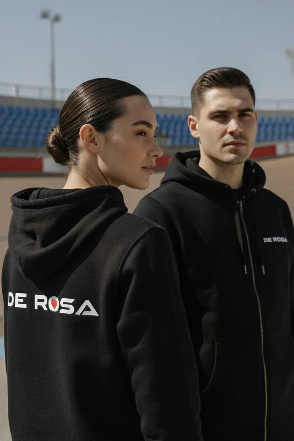 De Rosa Zip Hoodie felpa con cappuccio cotone bio con zip