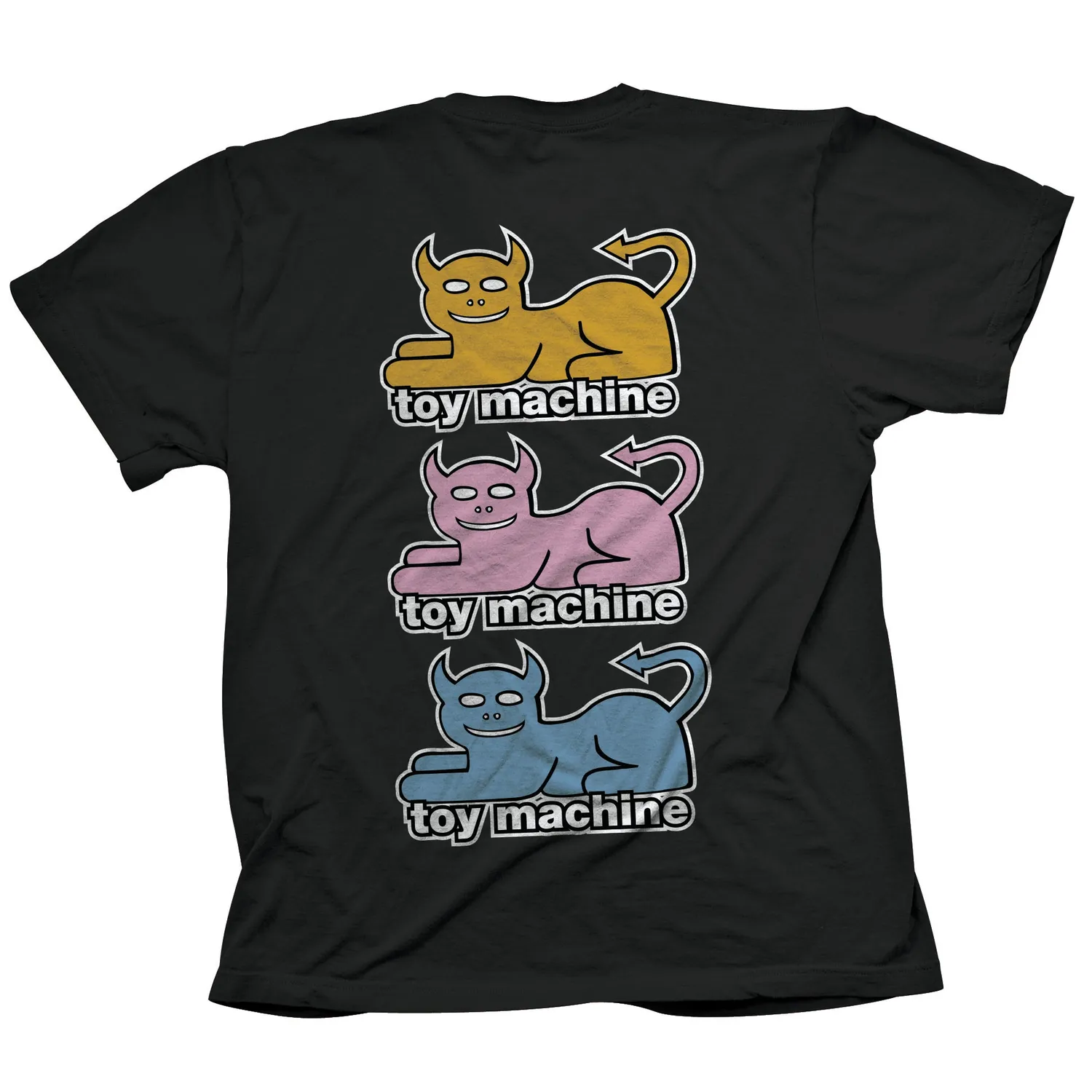 Toy Machine Triple Cat maglietta nera cotone skate