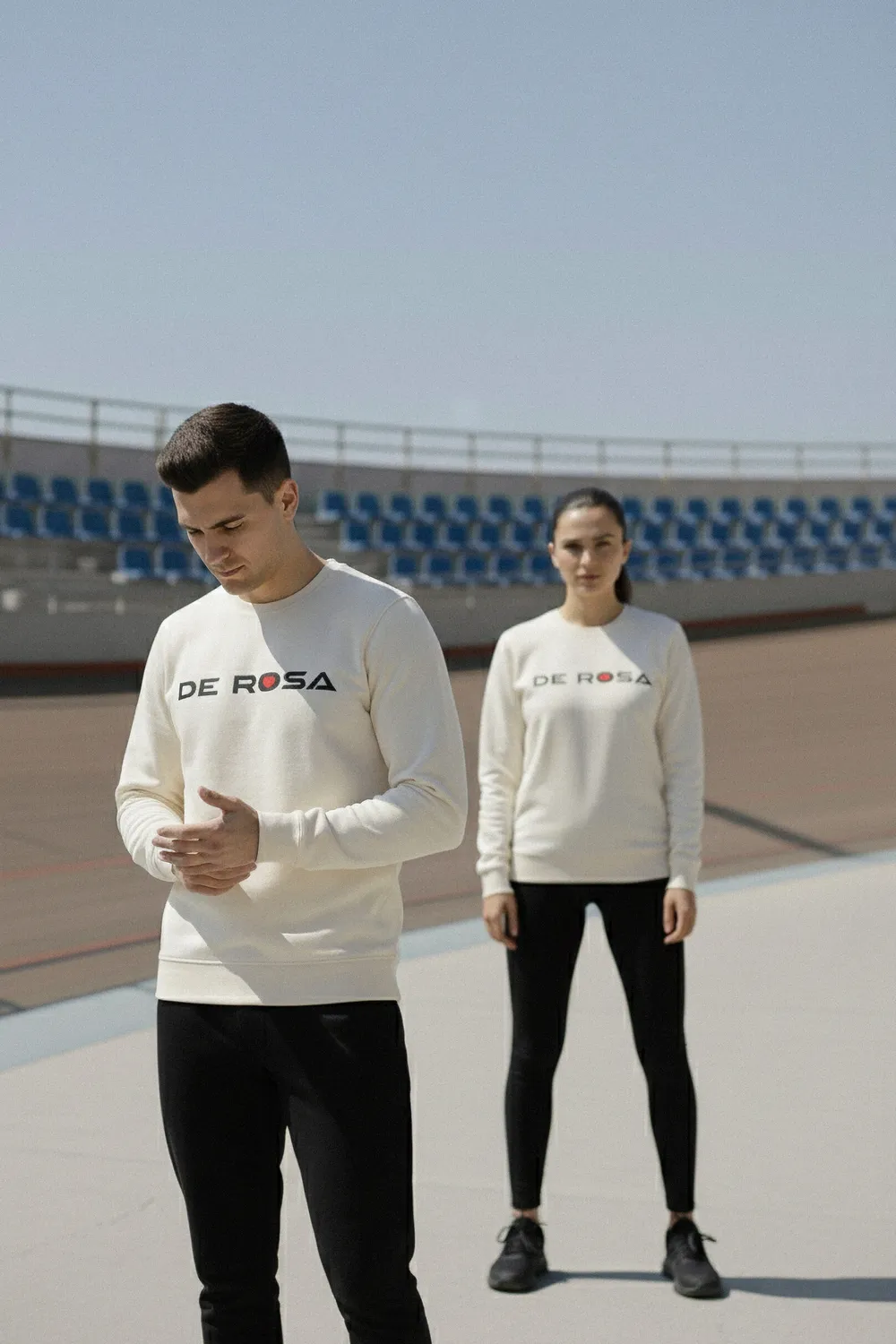 De Rosa Embroidered Crewneck felpa girocollo cotone bio