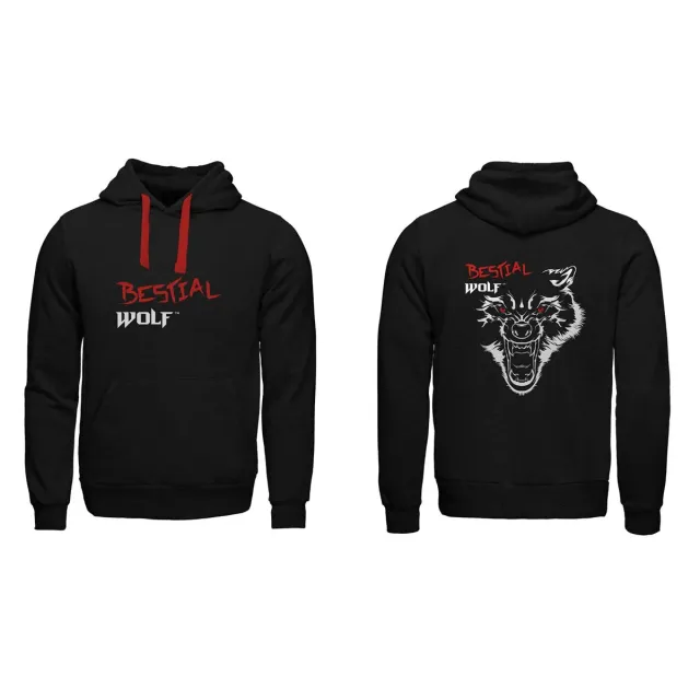 Bestial Wolf Chopper felpa con cappuccio M nera lupo