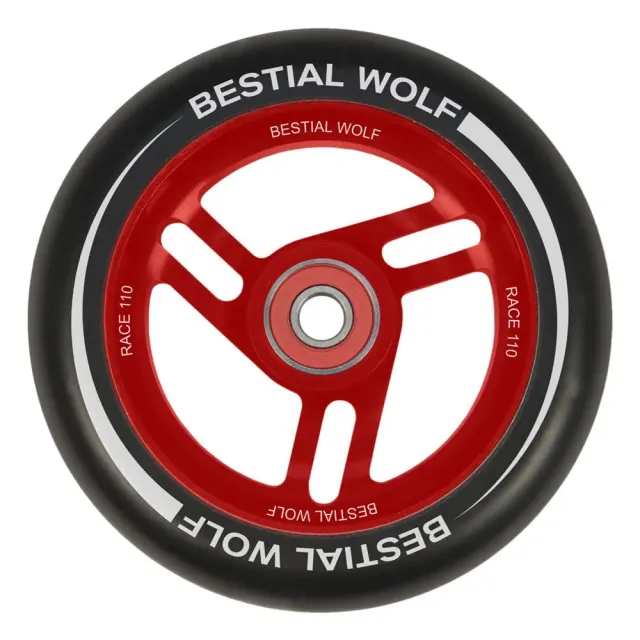 Bestial Wolf Race ruota monopattino freestyle 110 mm rossa 1 pz