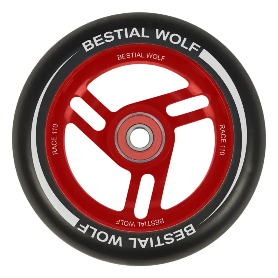 Bestial Wolf Race ruota monopattino freestyle 110 mm rossa 1 pz