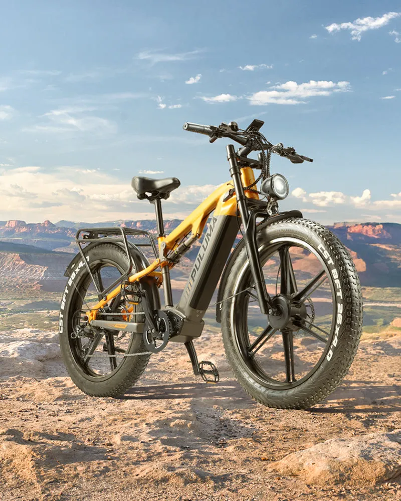 Puluma PH003 ebike fat bike arancione 26" biammortizzata