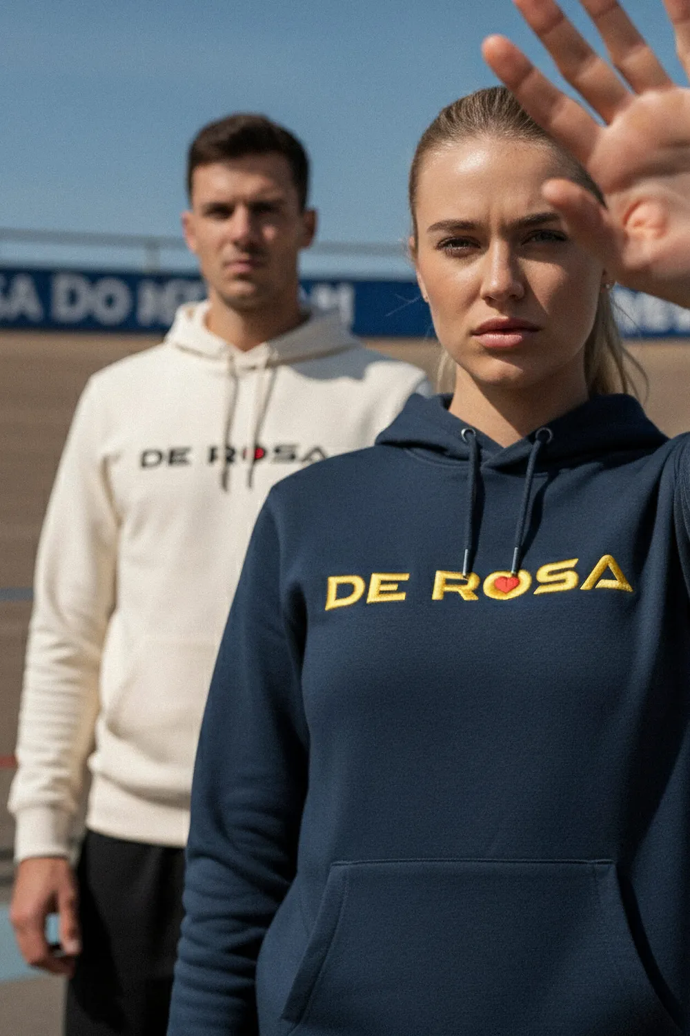De Rosa Classic Heritage felpa blu navy logo ricamato