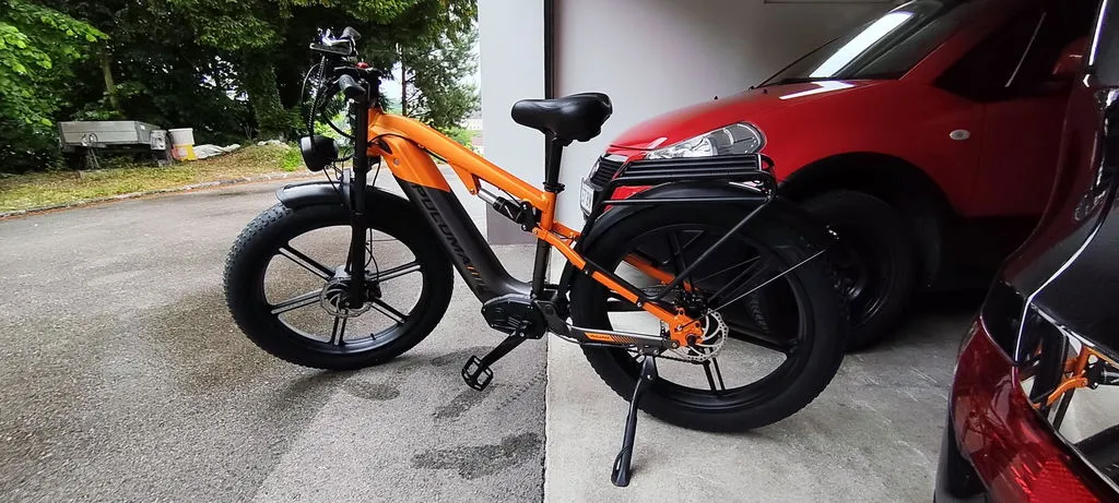 Puluma PH003 ebike fat bike arancione 26" biammortizzata