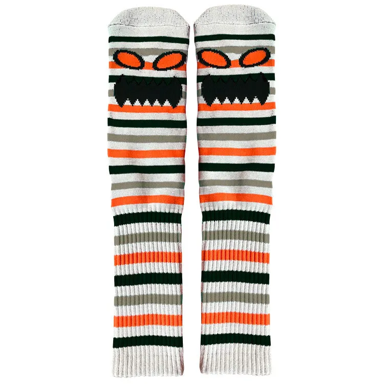 Toy Machine Monster Face Calzini mini stripes grigi