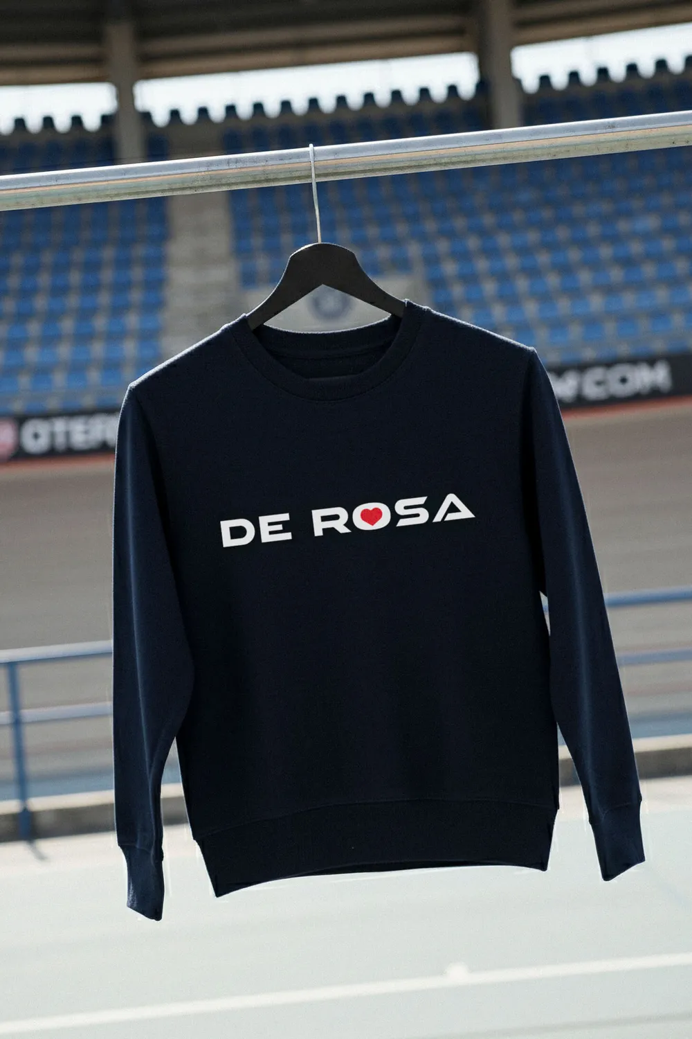 De Rosa Crewneck Sweatshirt Print felpa girocollo blu navy