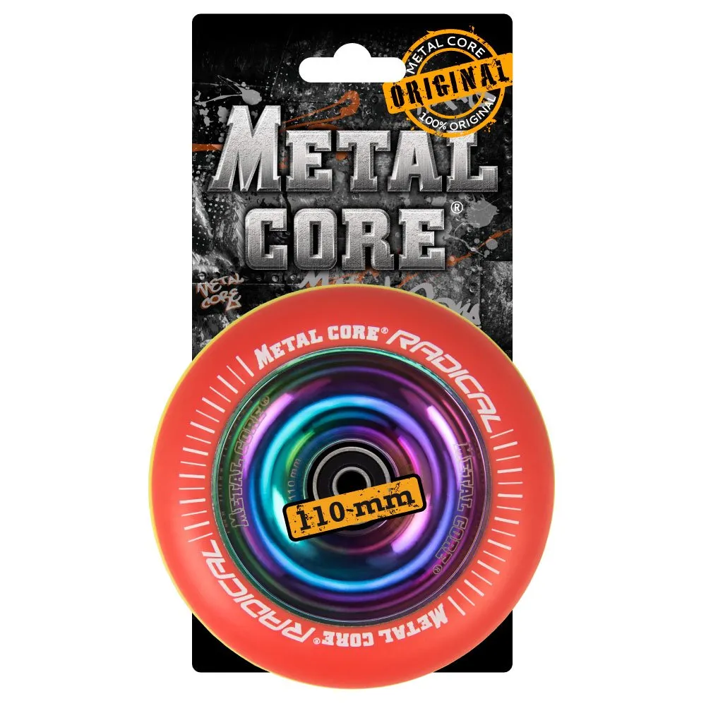 Bestial Wolf ruota 110 mm metallo rasta fluo