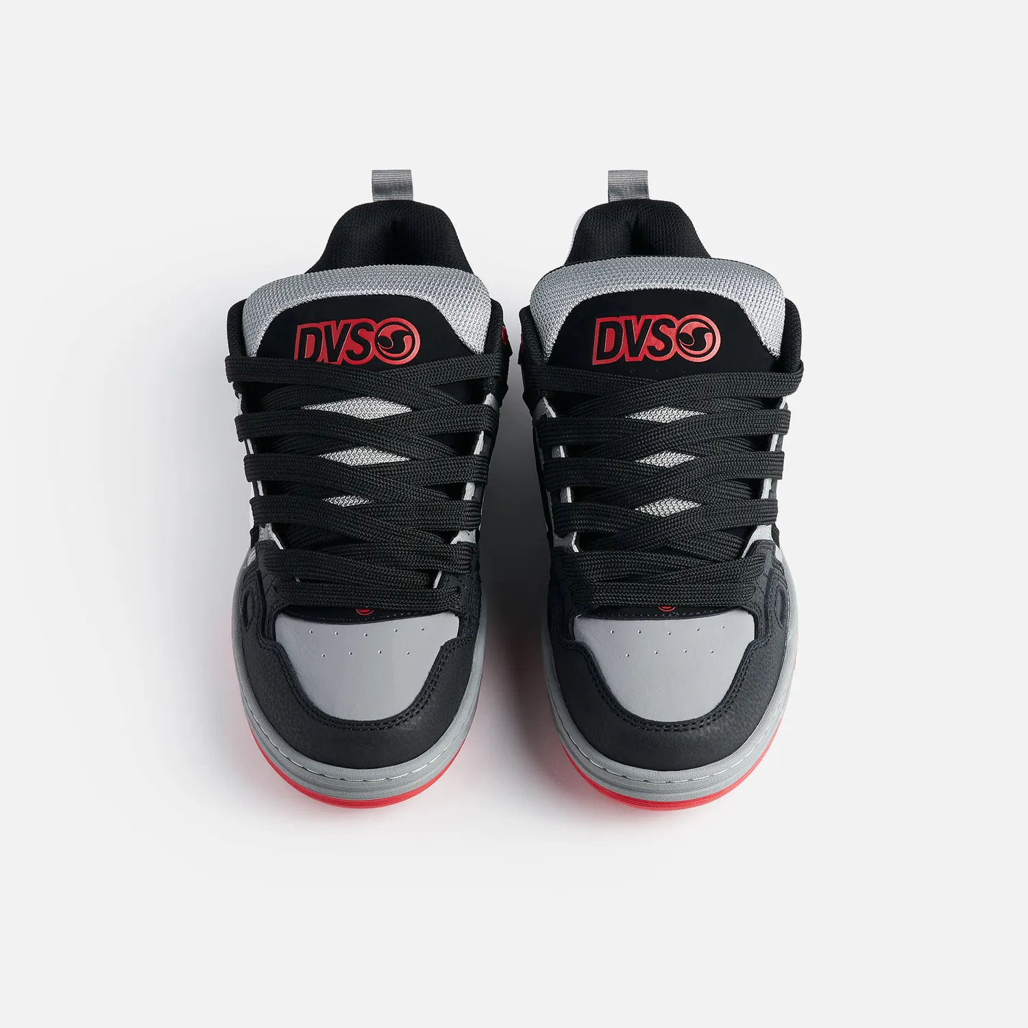 DVS Comanche scarpe skate nero bianco rosso imbottite