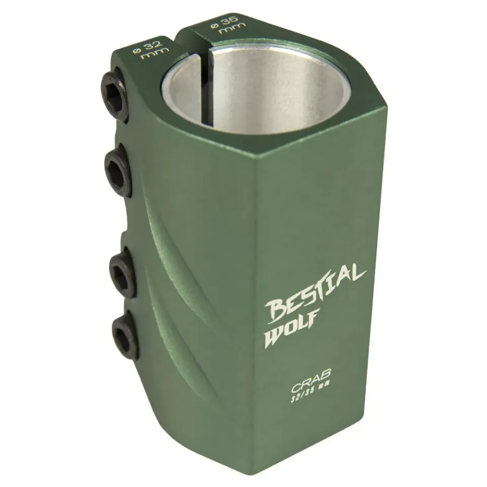 Bestial Wolf Crab morsetto monopattino verde 4 viti