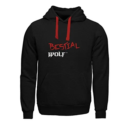 Bestial Wolf Chopper felpa con cappuccio M nera lupo
