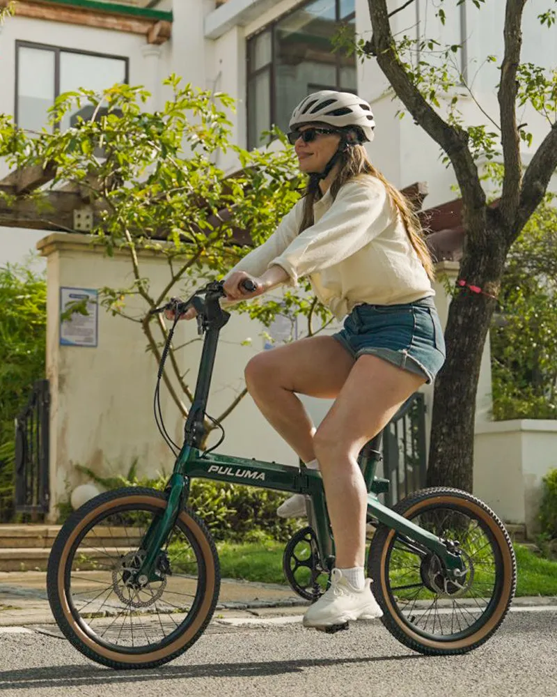 PULUMA PT20 bici elettrica pieghevole verde carbonio
