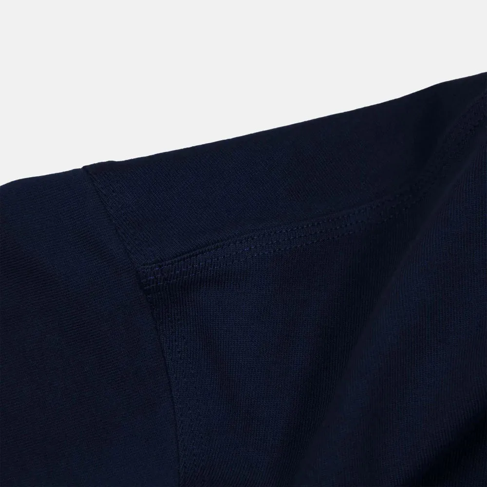 National Logo felpa mezza zip navy 450 GSM ricamo petto