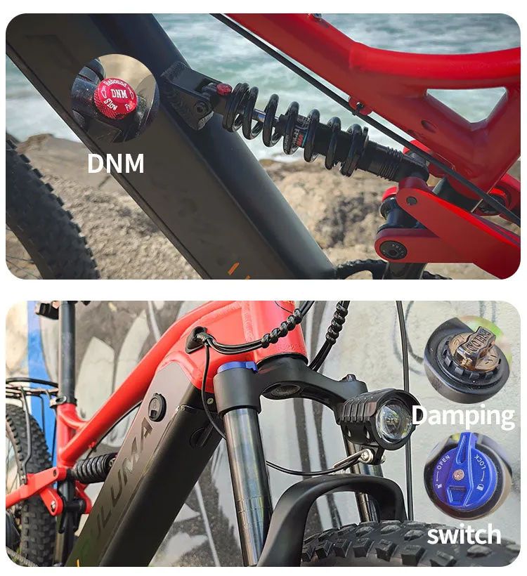 Puluma PH001 Bici Elettrica 48V 20Ah Blu Biammortizzata
