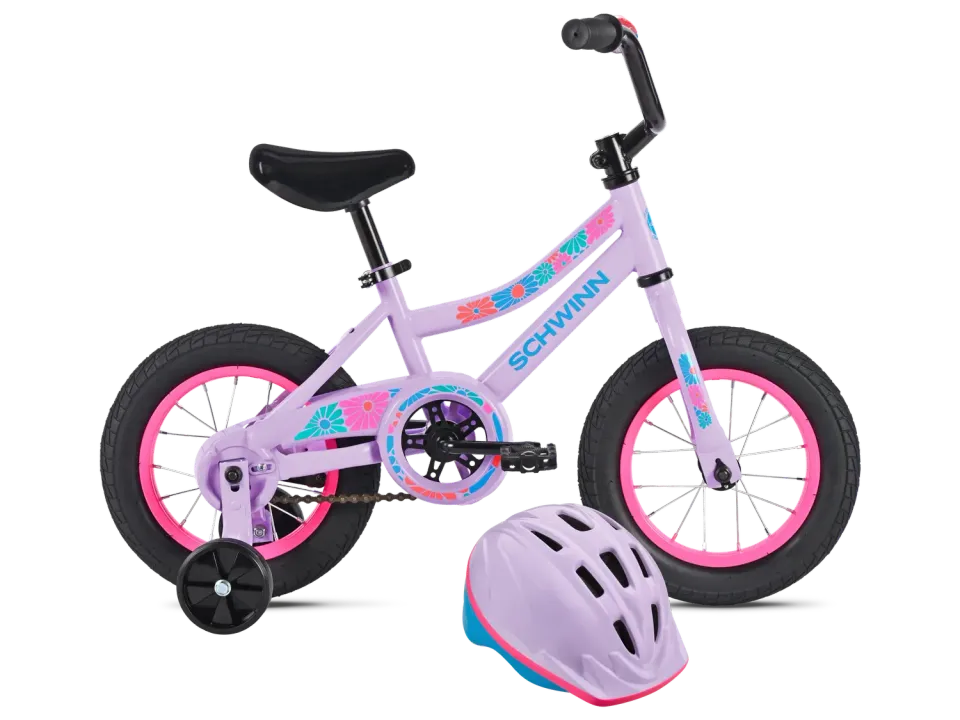 Schwinn My First Bike 12 bici bimbo lilla con casco