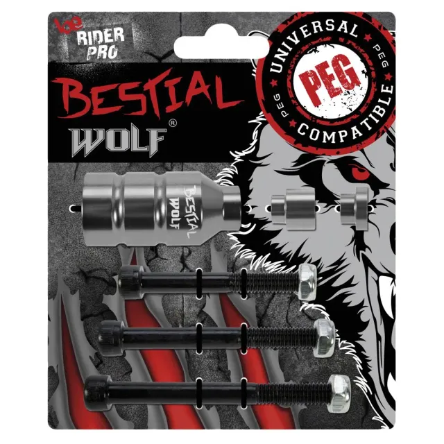 Bestial Wolf molletta adulto argentata metallo