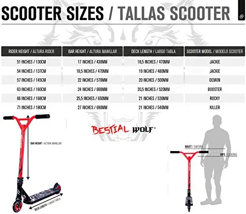 Bestial Wolf Booster B18 Monopattino Freestyle Blu Semi-Pro