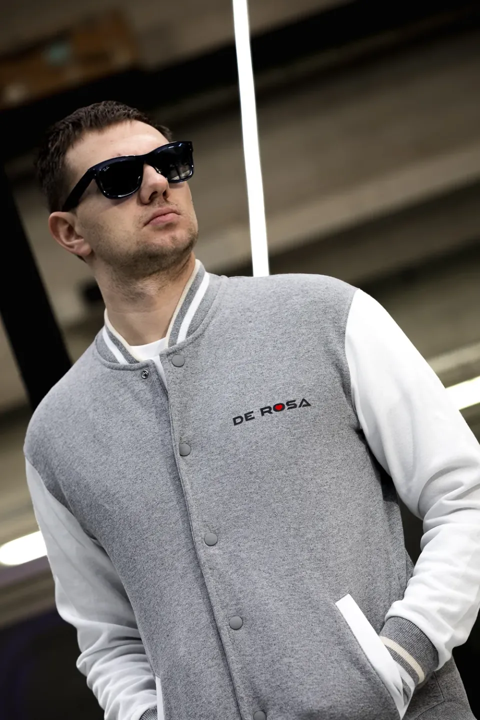 De Rosa 2026 Varsity Jacket giacca grigia bottoni
